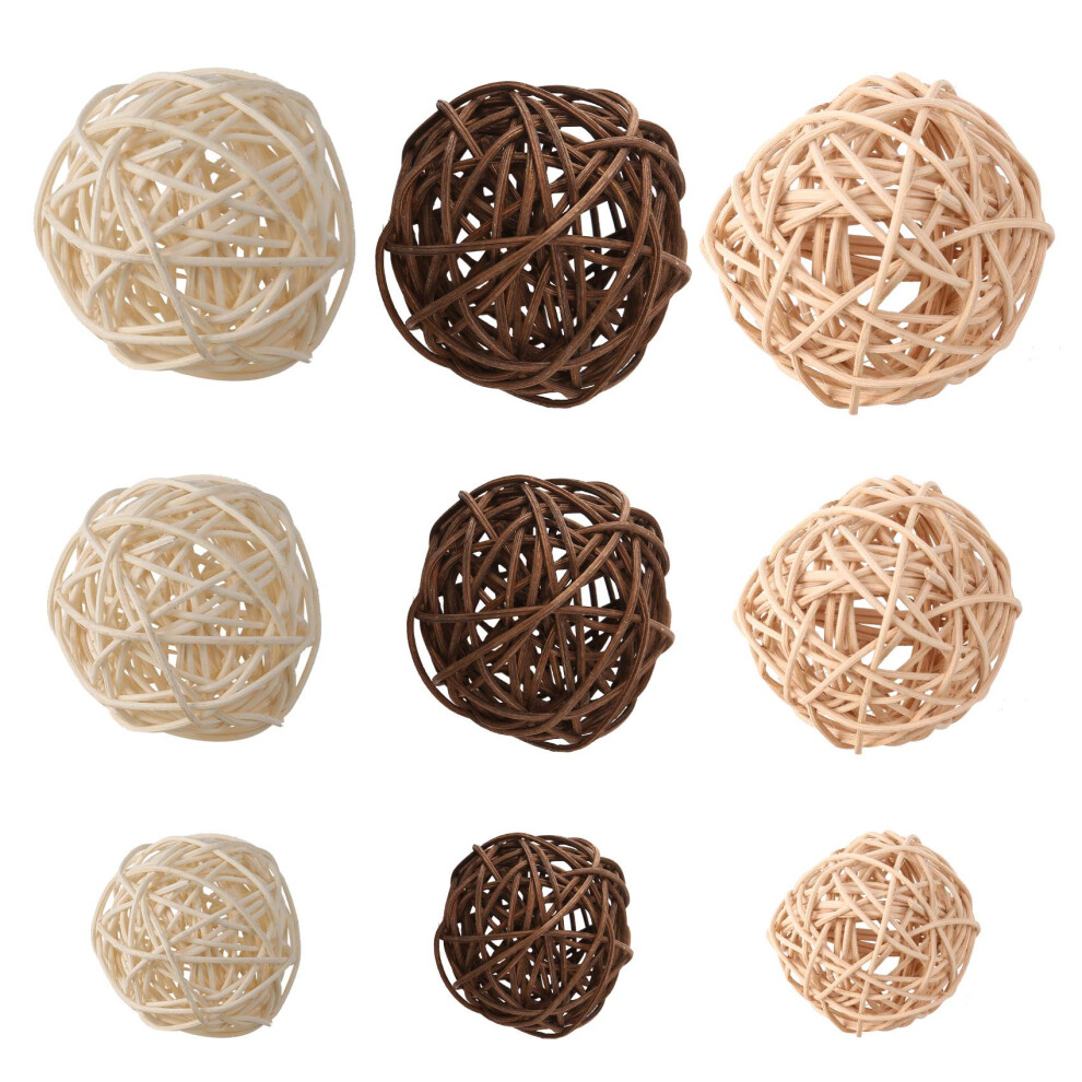 21 Pcs/Lot Mixed 3 Colors Rattan Balls Vase Filler Semoic