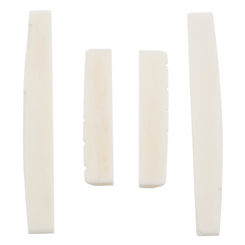 2 Set med 4 St 6-SträNgad Akustisk Gitarr Bone Bridge Sadel och Mutter Gjorda Av äKta Ben 1