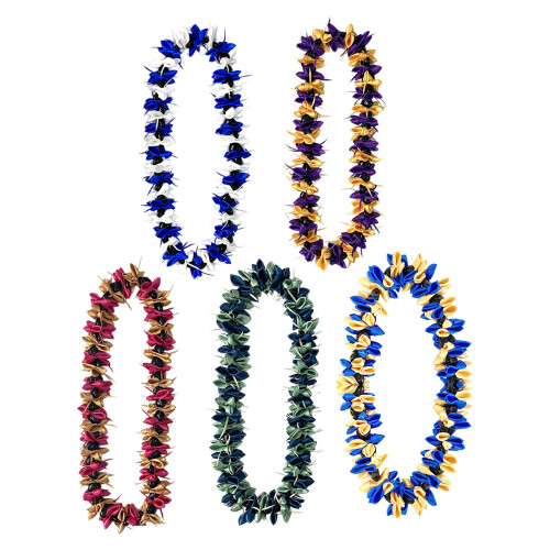 Collier de ruban festif de fleurs unique pour les-bleu doré 1
