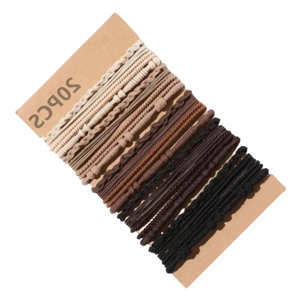 Multipurpose Elastic Hair Ties 20Pcs Braided Hair-Set 1