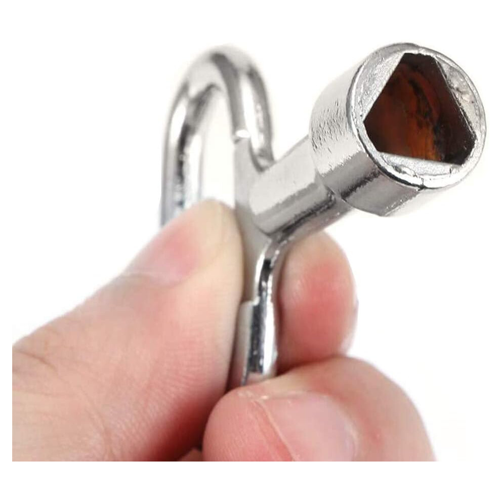 Triangle Socket Spanner Key For Electric Cabinet Locks, Zinc Alloy Corrosion-Resistant Metal Sturdy And Durable Set For Professional And Household Use 9169997038531