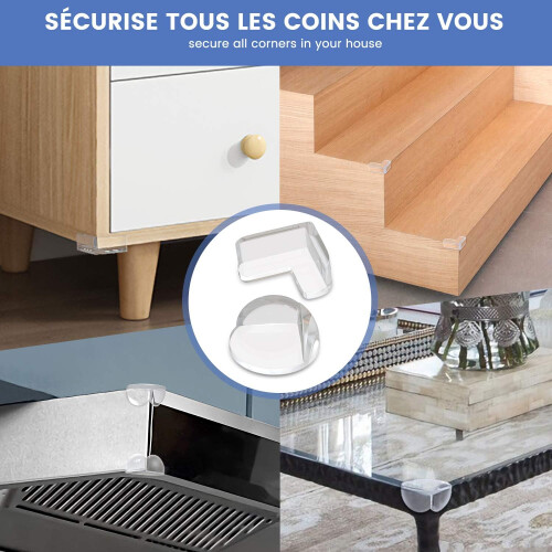 Γωνίες Baby Proof: Προστατευτικό γωνιών επίπλων που απορροφά τους κραδασμούς, ασφαλές 1