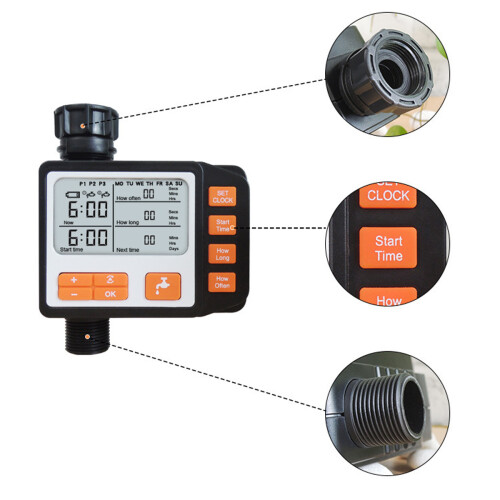 Smart Sprinkler Timer, Automatic Garden Watering System, Programmable Hose Faucet Timer, Designed for Outdoor Use, User-Friendly Interface, Compact an 2