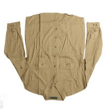 Herren-Arbeitshemd 4XL Khaki Baumwolle Brusttasche
