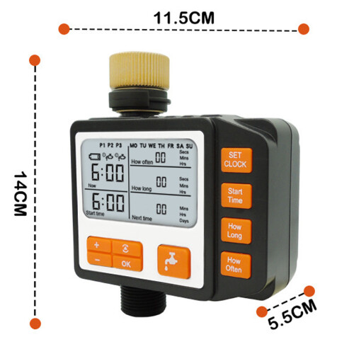 Sprinkler Timer, Programmable Digital Irrigation System For Lawn, Yard, Outdoor Use, Auto Rain Delay, Large LCD Display 1