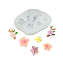 6 Cavities Leaves Floral Silicone Mould for Crafting Candle-C