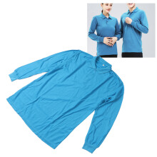 Factory T-Shirt XXXL Umlegekragen Pfauenblau