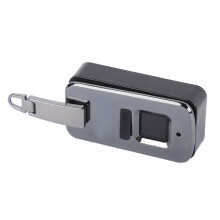 Kleines graues Aluminiumlegierung Fingerabdruck-Schloss für Gepäck, 3,7 V Batterie