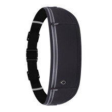 Große Kapazität Wasserabweisende Nylon-Gürteltasche – Elastische Bauchtasche für Fitness, Fitness, Schwarz