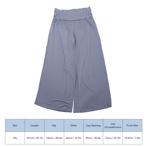 Hellblau Milchfaser Hose mit weitem Bein 3XL 107cm 1