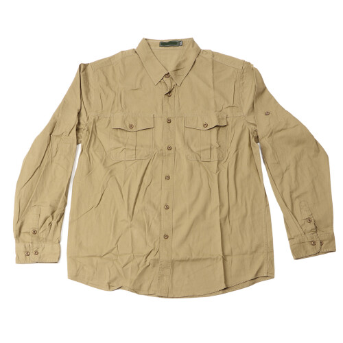 Herren-Arbeitshemd 4XL Khaki Baumwolle Brusttasche 2