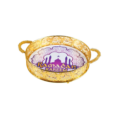 Mond Stern Serviertablett Gold Eisen Geschirr Dessert-A