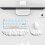 Soft Memory Foam White Keyboard Wrist Rest with Silicone, Fatigue Relief 14