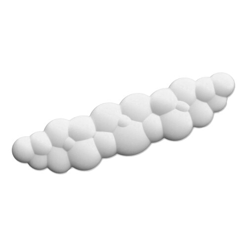 Soft Memory Foam White Keyboard Wrist Rest with Silicone, Fatigue Relief
