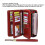 Large Capacity RFID Blocking Leather Wallet with Removable Wrist Strap, Wine Red 3