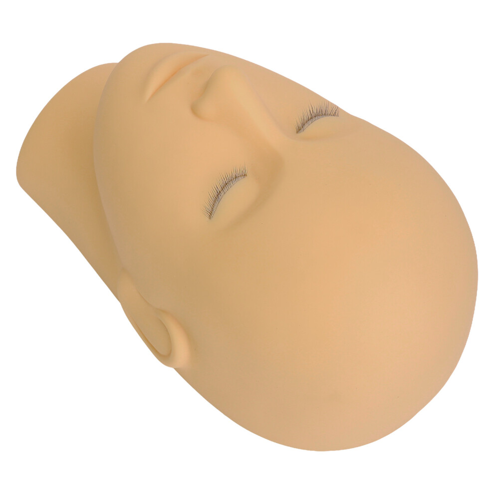 Unisex Light Eyelash Extension Mannequin Head 3 Layer Silicone Makeup Practice Doll