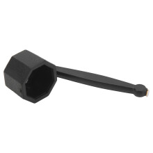 Achtseitiger schwarzer Kunststoff-Poolkreidehalter 22 g für Billard