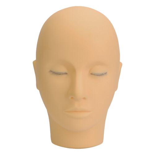 Eyelash Extension Mannequin Head 3-Layer Silicone Practice Doll 24x15cm 2
