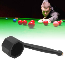 Oktogonaler schwarzer Kunststoff-Poolkreidehalter Billard-Queue-Zubehör