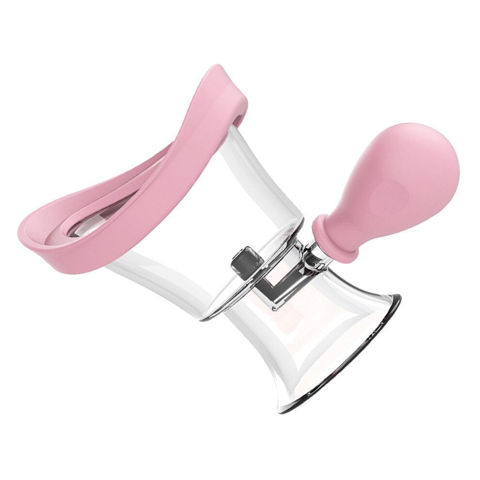 Pink Silicone Eye Wash Cup, Ergonomic Manual Air Pressure Rinse Cleaner