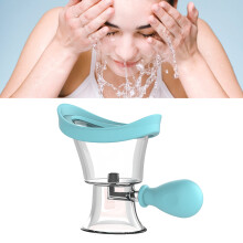 Ergonomic Blue Eye Wash Cup - Silicone Rinse Cleaner with Manual Air Pressure