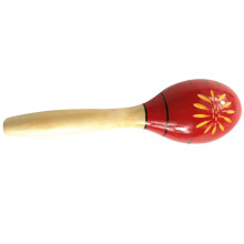 Kinder Party-Geschenke Holz-Maracas handgefertigtes Musikspielzeug Rotes Auto mit Blumenmuster