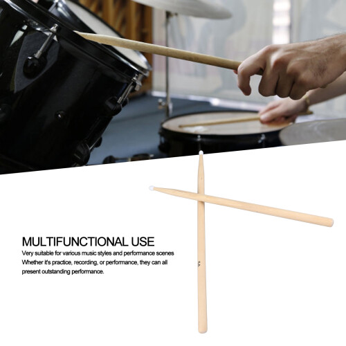 Pro & Beginner Maple Drumsticks 2 Pairs 5A Multi-Purpose for Practice & Stage 2