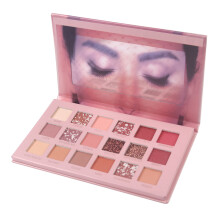 Paleta de sombras de ojos multirreflectantes de 18 colores, polvos difuminables resistentes al agua con acabado mate brillante para todas las
