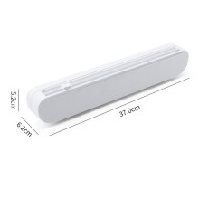 Dispensador de filme plástico recarregável, mecanismo de corte preciso para um corte seguro e limpo. Dispensador multifuncional de filme plástico