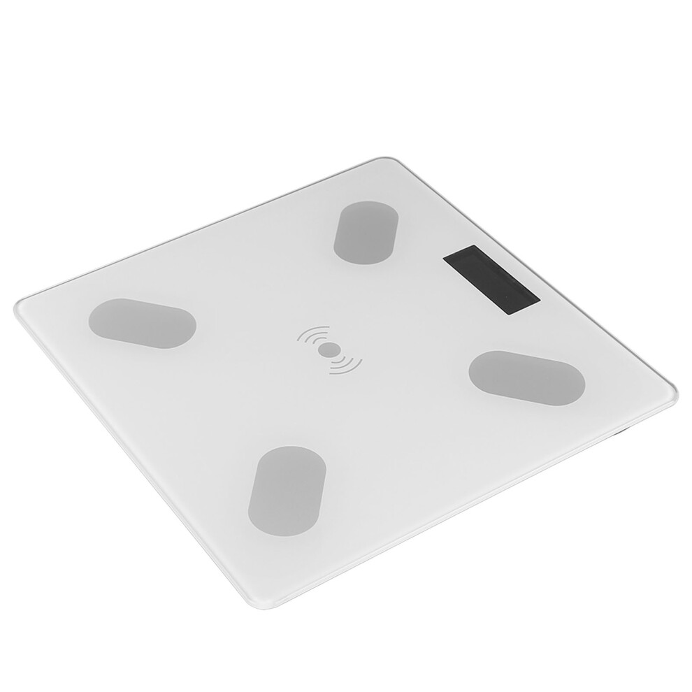 Digital Body Fat Weight Scale, Tempered Glass, Usb Rechargeable, 26X26cm, White 6921369293817