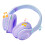 Cuffia Wireless Gaming Gradient BT5.2, Imbottiture Morbide, Luci Colorate, Viola 4