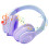 Cuffia Wireless Gaming Gradient BT5.2, Imbottiture Morbide, Luci Colorate, Viola 6