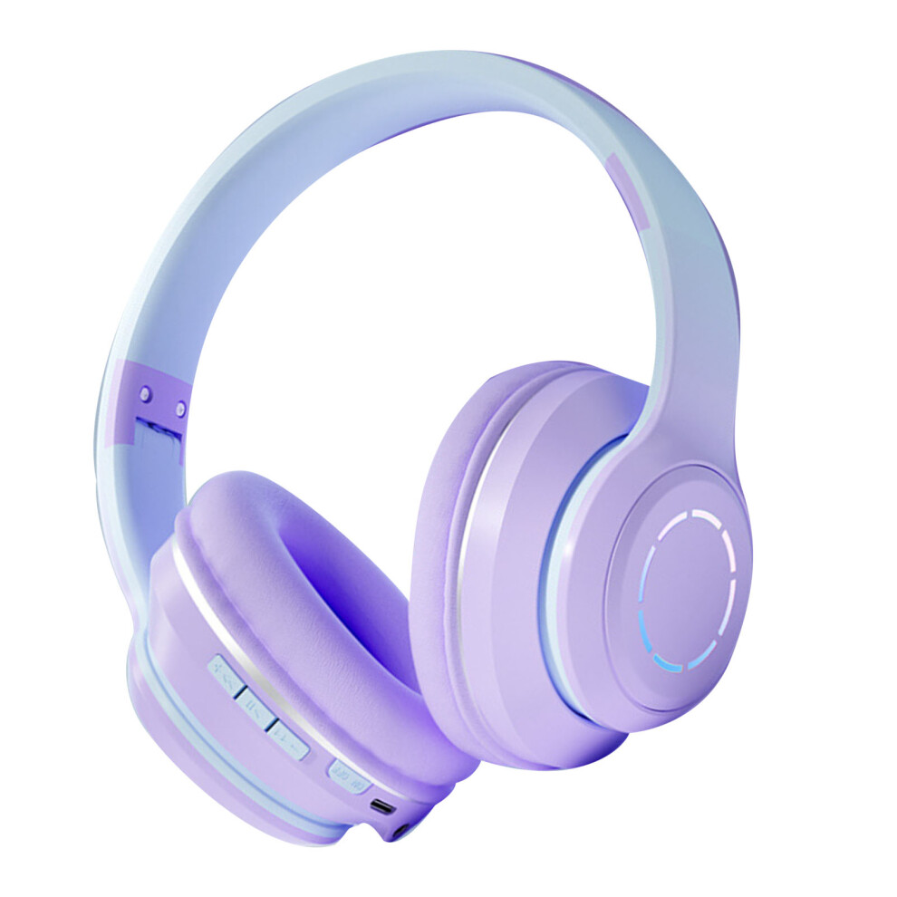 Wireless Gaming Headset Gradient Bt5.2, Soft Earpads, Colorful Lights, Purple 4691369293774