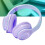 Cuffia Wireless Gaming Gradient BT5.2, Imbottiture Morbide, Luci Colorate, Viola 3
