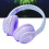 Cuffia Wireless Gaming Gradient BT5.2, Imbottiture Morbide, Luci Colorate, Viola 5
