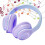 Cuffia Wireless Gaming Gradient BT5.2, Imbottiture Morbide, Luci Colorate, Viola 7