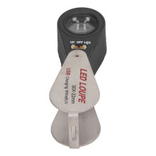 Outdoor tragbarer 30X LED UV Lupe faltbar Metall Taschenlupe wiederaufladbar