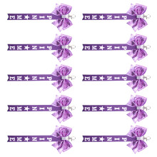 Pack van 10 Cheer Bows Sleutelhangers Strik Streamer-Paars