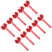 10ocs Cheerleader bogen sleutelhangers strik Streamer-Rood