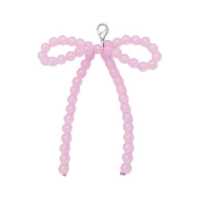 Uniek Macaron-kraalaccessoire met strikornament voor-Type A roze