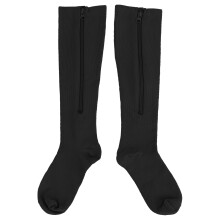 Chaussettes de compression dégressive pour hommes et femmes, maintien ferme, hauteur genou, bout fermé, qualité médicale, fermeture éclair YKK,