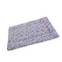 Thickened Lambswool Pet Mat L with Cute Cartoon Footprint Design