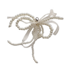 Elegante parel strik charme voor sieraden maken kant schoen-Wit