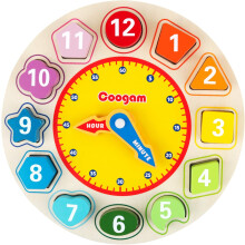 Montessori Early Learning, Wooden Shape Sorting Clock, Enhances Fine Motor Skills And Visual Cognition Development, Safety And Practicality, Perfect F