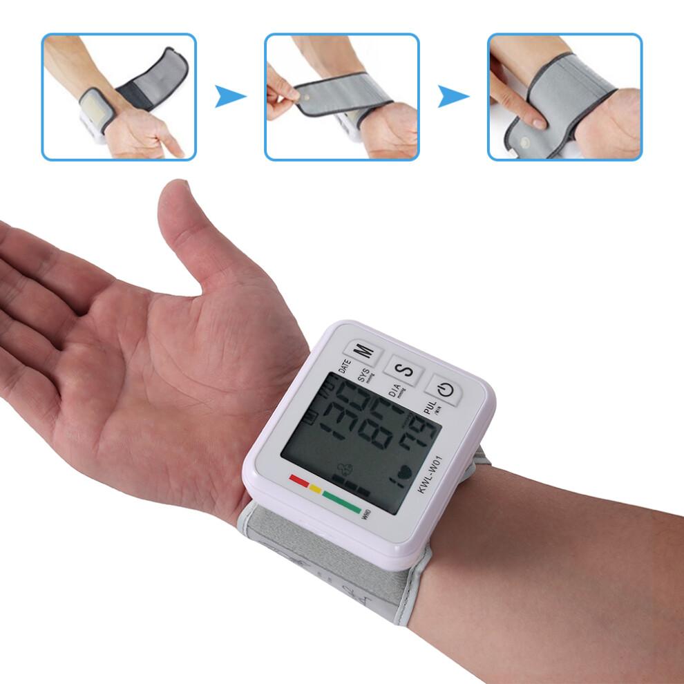 Voice Broadcast Function, Wrist Blood Pressure Monitor for Home Use with Irregular Heartbeat Detection