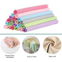Nanoscale Cleaning Cloth for Home and Kitchen, Fish Scale Design Reusable Microfiber Towel, Streak Free Lint Free Polishing Rag for Glass Mirror