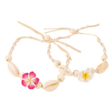 Distinctive Floral Anklet Adornment Stylish Handwoven-Style B