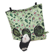 Reusable Oxford Cloth Rabbit Hay Feeder Bag Avocado Pattern, L