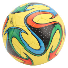 Soccer Ball Size 5 Waterproof PU Leather for Adults, Yellow, Soft