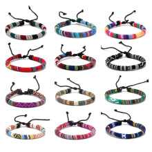 Unique Patterns Woven Wristband Trendy Multicolor Bracelet Set